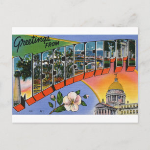 Grüße aus Mississippi Postkarte