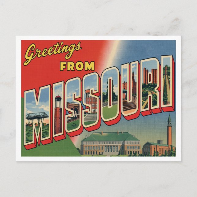 Grüße aus Missouri Postkarte (Vorderseite)