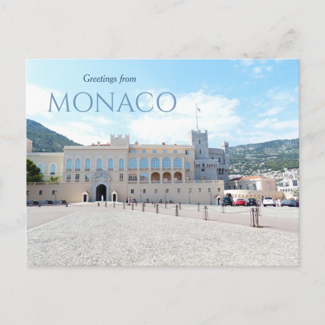 Grüße aus Monaco Postkarte Fürstenpalast (Vorderseite)