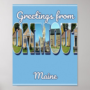 Grüße aus Monmouth, Maine Fotoabzug – Est. Poster