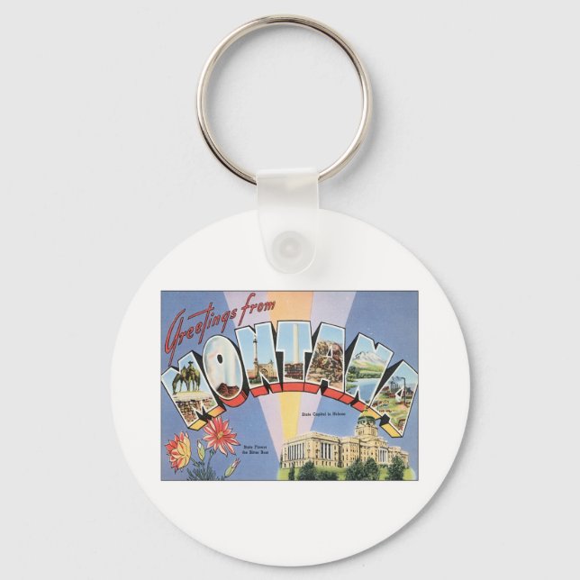 Grüße aus Montana Schlüsselanhänger (Vorderseite)