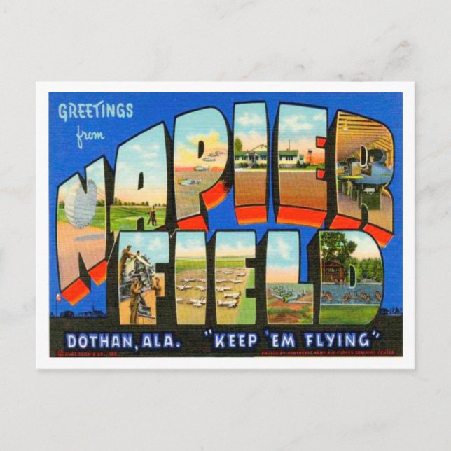 Grüße aus Napierfield, Dothan, Alabama Travel Postkarte (Vorderseite)