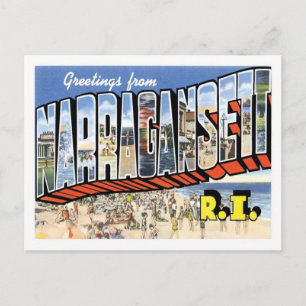 Grüße aus Narragansett Rhode Island US-Stadt Postkarte