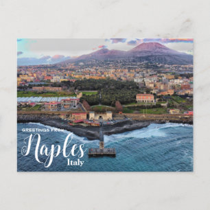 Grüße aus Neapel Italien Mt. Vesuv Postkarte