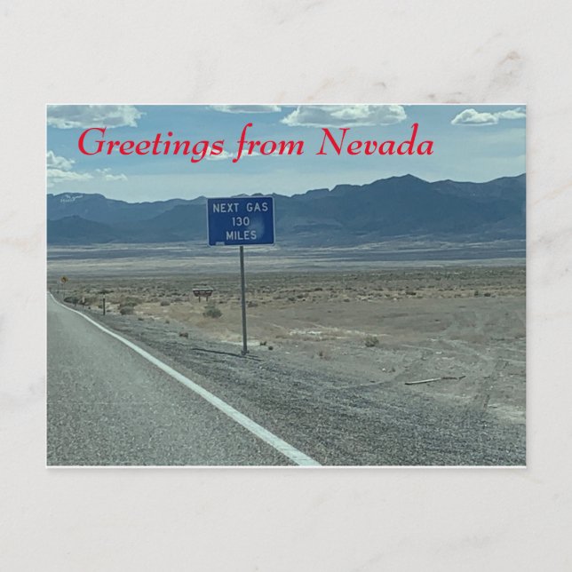 Grüße aus Nevada Postkarte (Vorderseite)