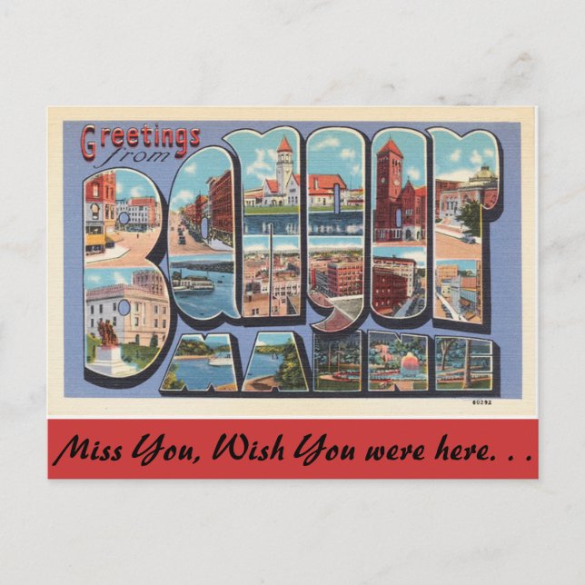 Grüße aus New Bangor Postkarte (Vorderseite)