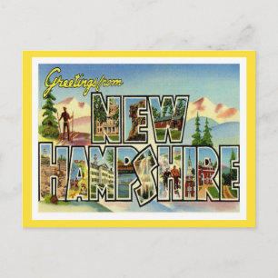 Grüße aus New Hampshire Vintag Postkarte