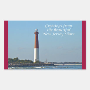 Grüße aus New Jersey - Barnegat Light Rechteckiger Aufkleber