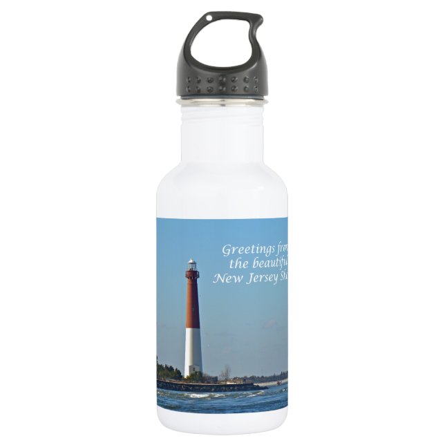 Grüße aus New Jersey - Barnegat Light Trinkflasche (Vorderseite)