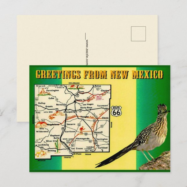 Grüße aus New Mexico Postkarte (Vorne/Hinten)