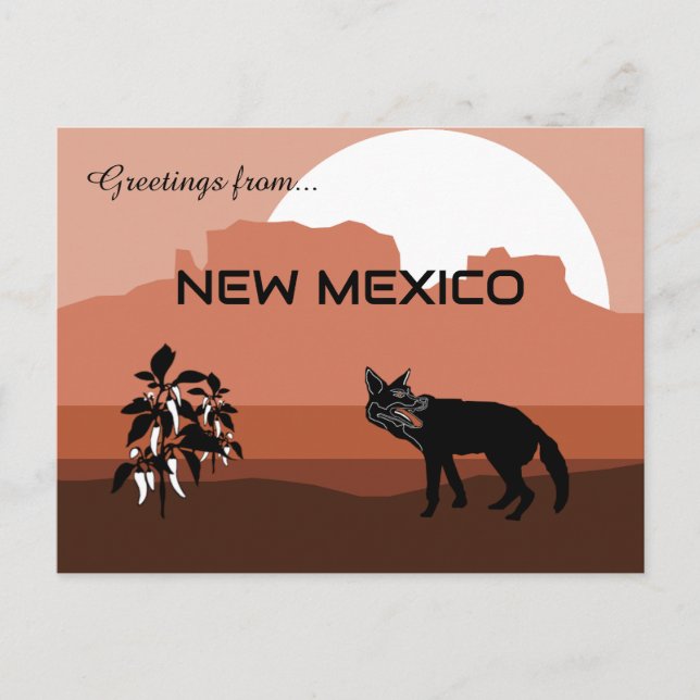 Grüße aus New Mexico State  Postkarte (Vorderseite)