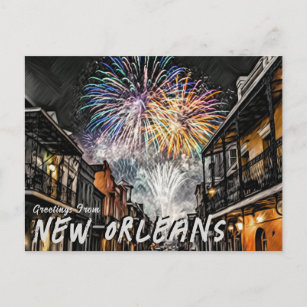 Grüße aus New Orleans Französisch Viertel Postkarte
