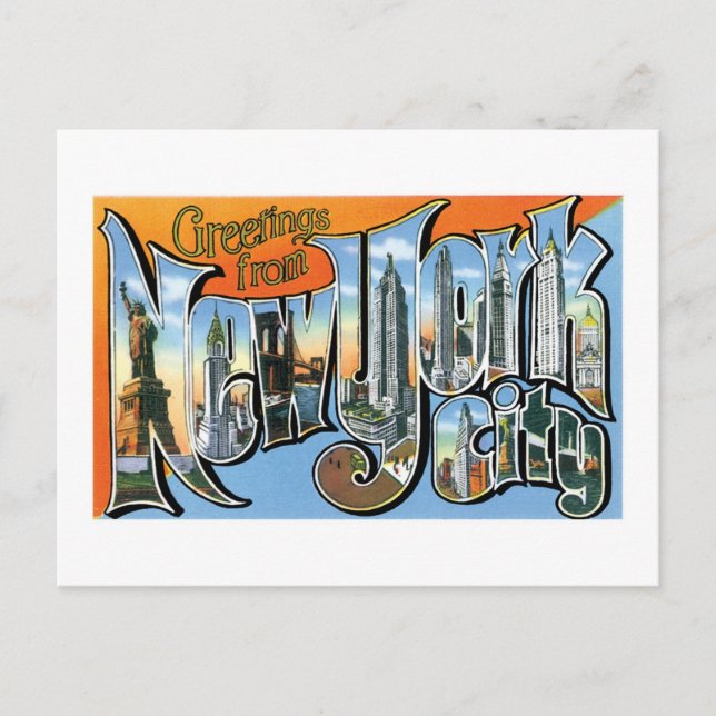 Grüße aus New York, New York! Postkarte (Vorderseite)