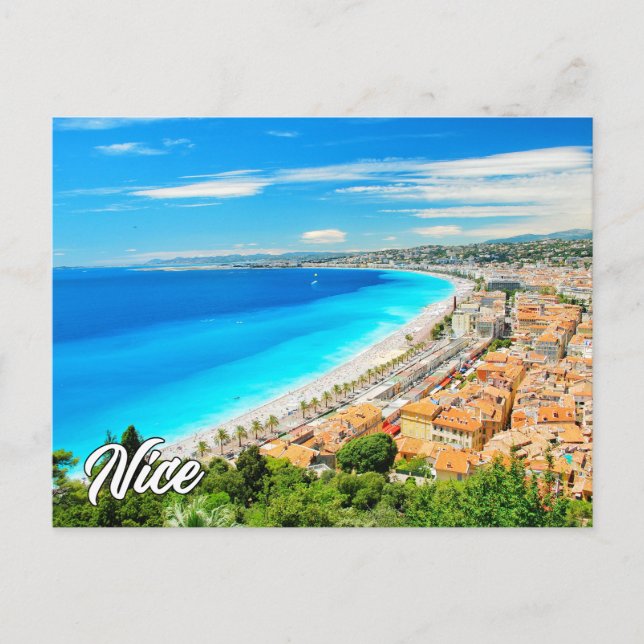Grüße aus Nizza, Frankreich Postkarte (Vorderseite)