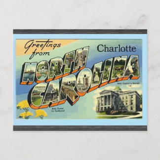Grüße aus North Carolina Charlotte, Vintage Postkarte