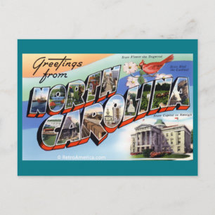 Grüße aus North Carolina Postkarte