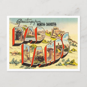 Grüße aus North Dakota, Badlands Travel Postkarte