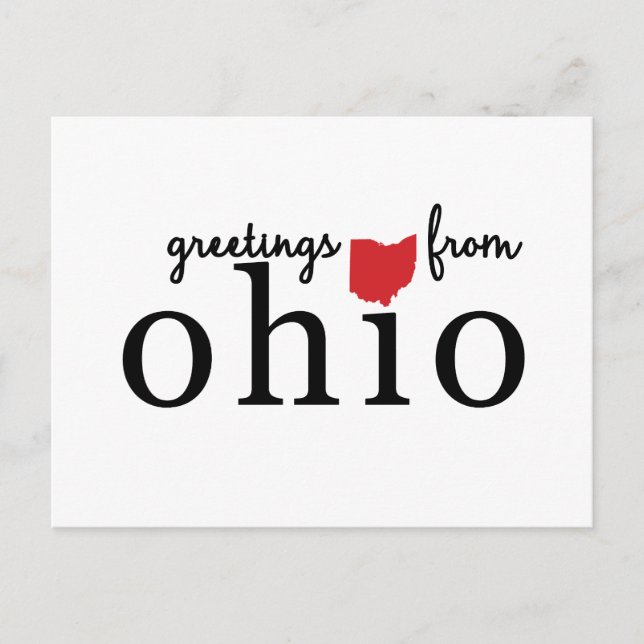 Grüße aus Ohio Postkarte (Vorderseite)