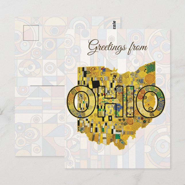 Grüße aus Ohio Postkarte (Vorne/Hinten)