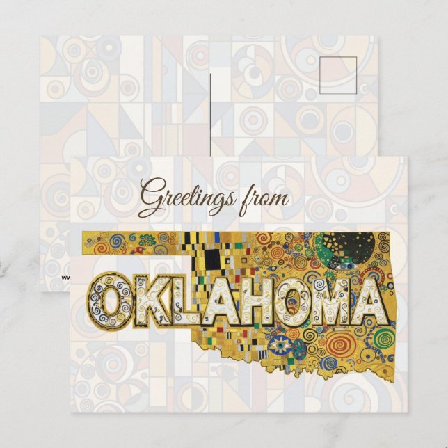 Grüße aus Oklahoma Postkarte (Vorne/Hinten)
