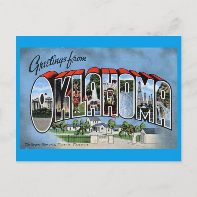 Grüße aus Oklahoma Postkarte (Vorderseite)