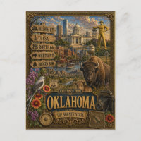 Grüße aus Oklahoma | Vintage Retro Kunst