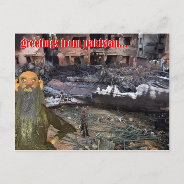 Grüße aus Pakistan Postkarte (Vorderseite)