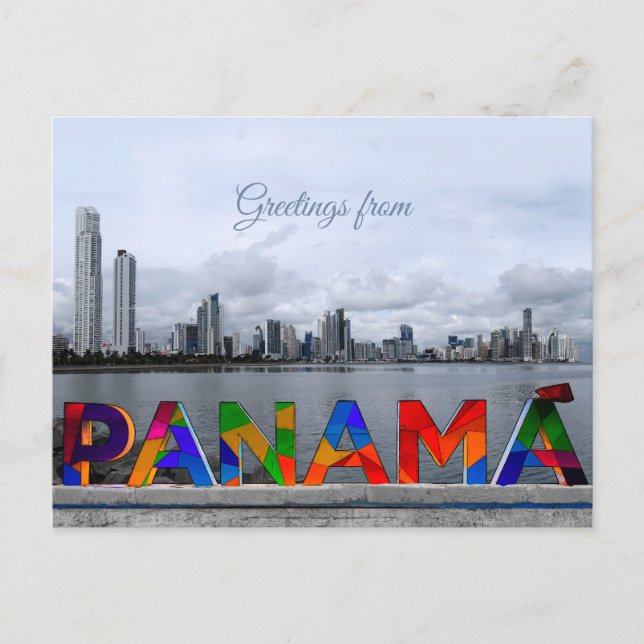 Grüße aus Panama Postkarte (Vorderseite)