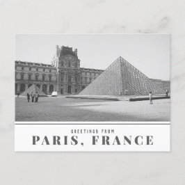Grüße aus Paris, Frankreich Vintag Louvre Foto Postkarte