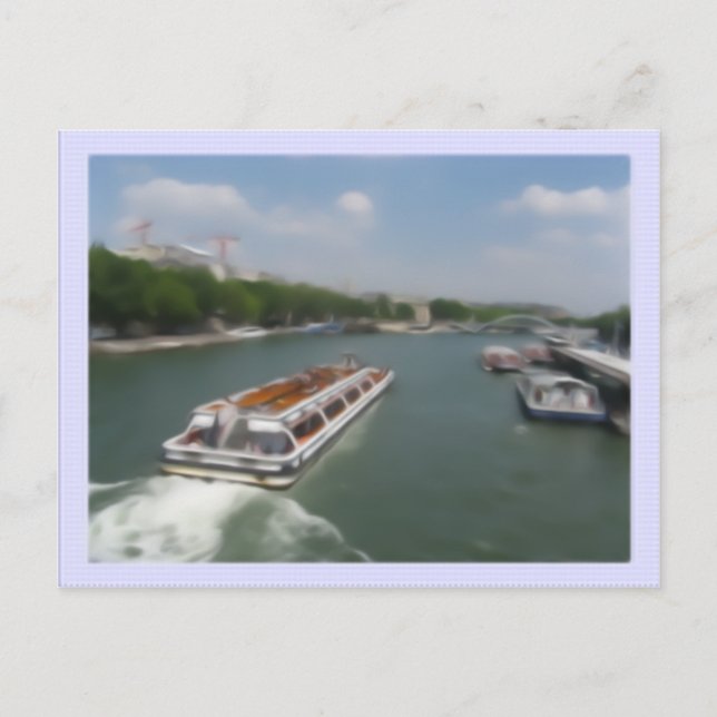 Grüße aus Paris (Seine-Fluss) Postkarte (Vorderseite)