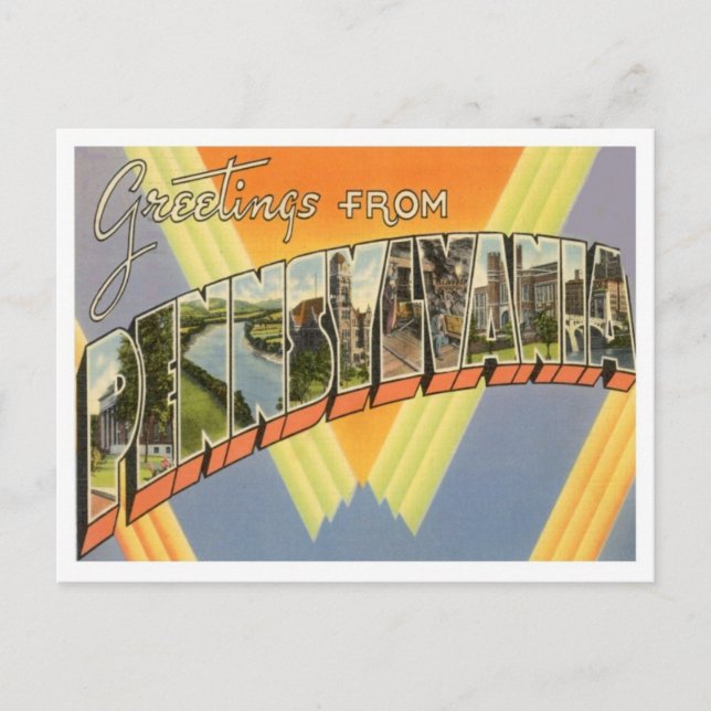 Grüße aus Pennsylvania Postkarte (Vorderseite)