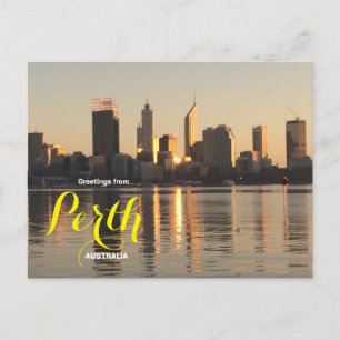 Grüße aus Perth Australien Panoramafoto Postkarte