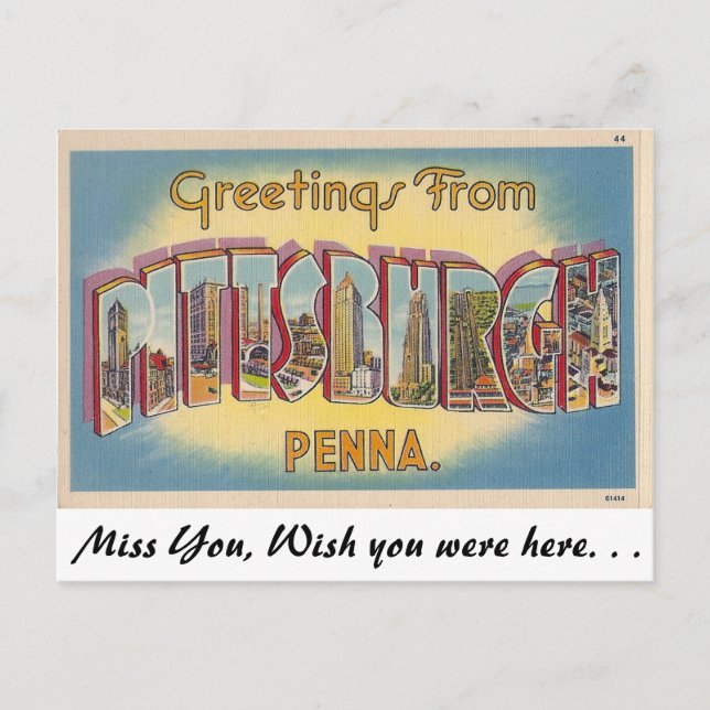 Grüße aus Pittsburgh, Pennsylvania Postkarte (Vorderseite)