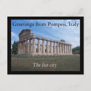 Grüße aus Pompeji, Italien: verlorene Stadt Postkarte