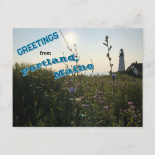 Grüße aus Portland, Maine Postkarte