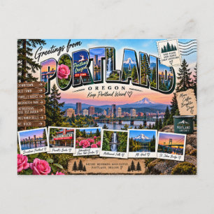 Grüße aus Portland Oregon Postkarte