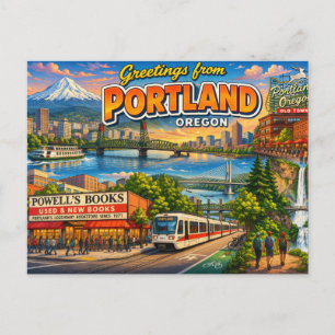 Grüße aus Portland Oregon Postkarte
