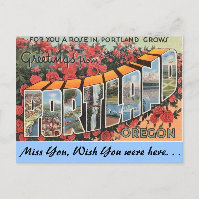Grüße aus Portland Postkarte (Vorderseite)