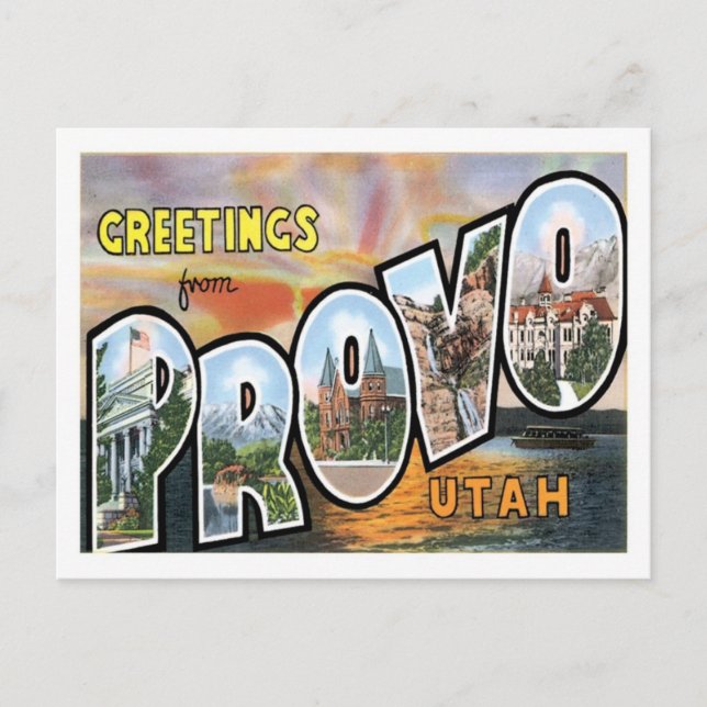 Grüße aus Provo Utah US City Postkarte (Vorderseite)