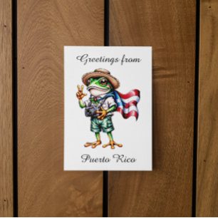 Grüße aus Puerto Rico Coqui-Frosch Boricua Postkarte