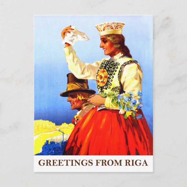 Grüße aus Riga, Lettland Postkarte (Vorderseite)