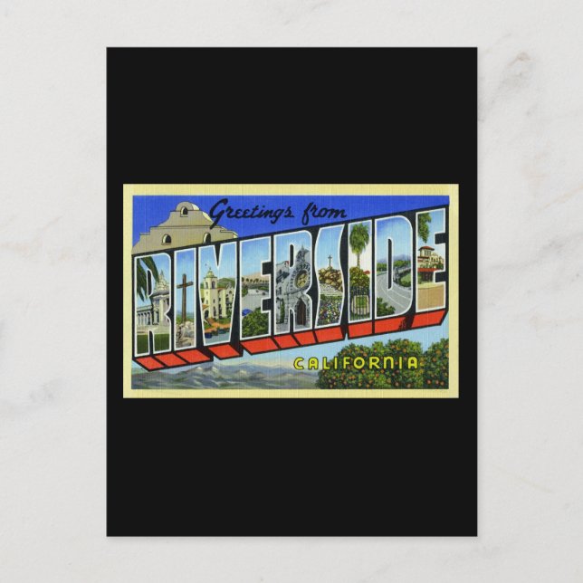 Grüße aus Riverside California Postkarte (Vorderseite)