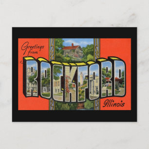 Grüße aus Rockford Illinois Postkarte