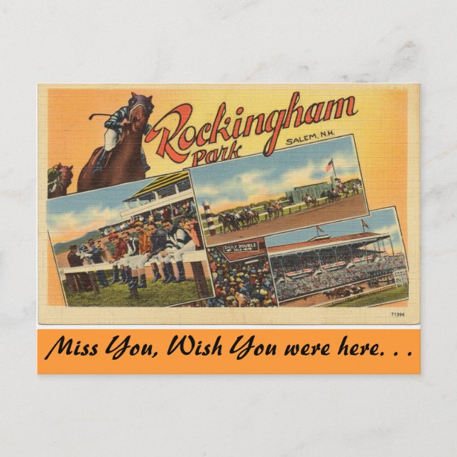 Grüße aus Rockingham Park Postkarte (Vorderseite)