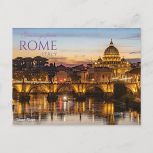 Grüße aus Rom Italien Postkarte Landschaft