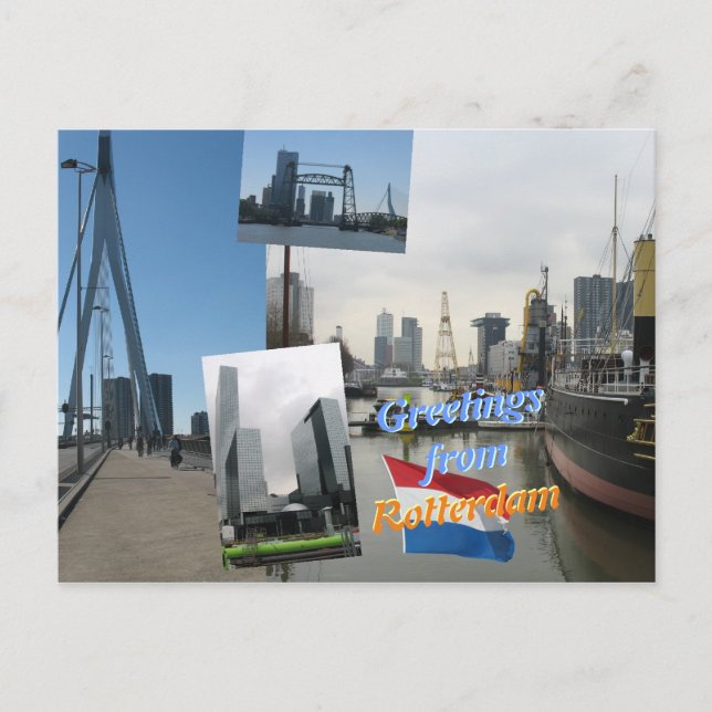 Grüße aus Rotterdam Postkarte (Vorderseite)