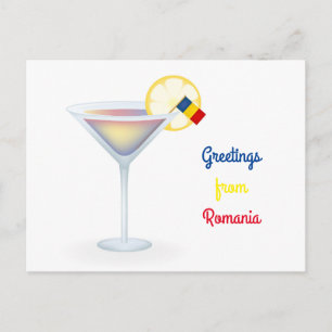 Grüße aus Rumänien Cocktail Urlaub Postkarte