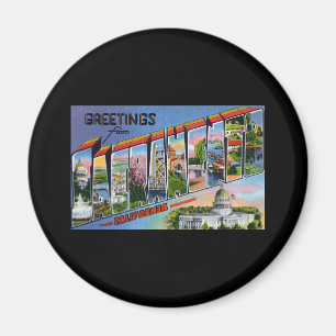 Grüße aus Sacramento Kalifornien Magnet