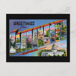 Grüße aus Sacramento Kalifornien Postkarte