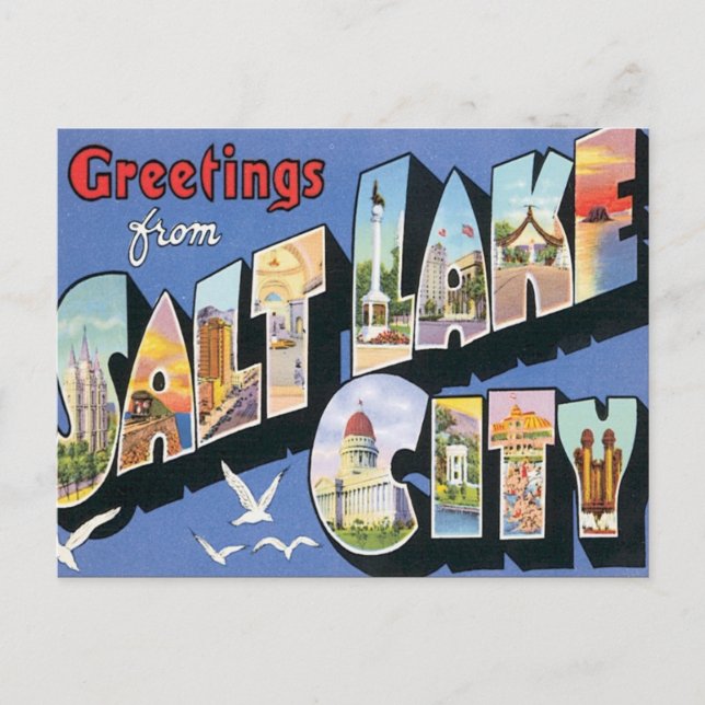 Grüße aus Salt Lake City Utah Postkarte (Vorderseite)